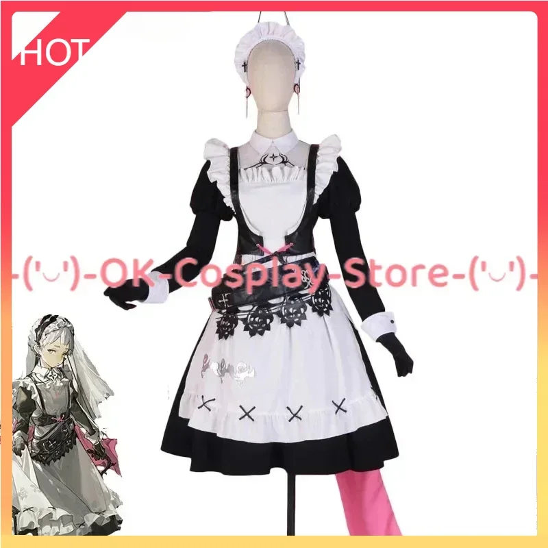 Game Arknights Irene Cosplay Costume Women Cute Maid Dress Party Suit Anime Clothing Halloween Carnival Uniforms Custom Made