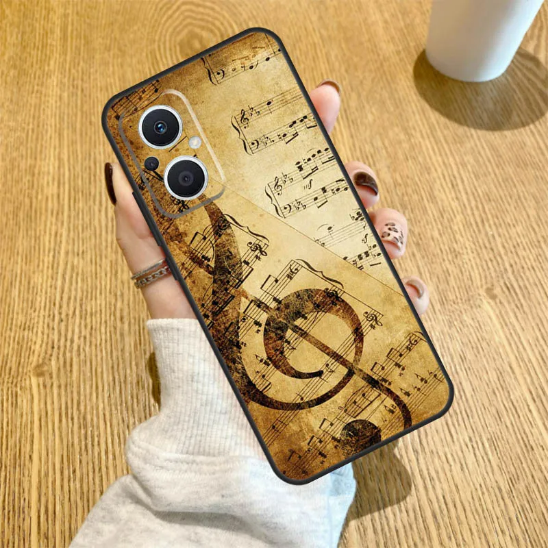 Music Note Symbol Piano Case For OPPO Find X2 X3 Neo Lite X6 X5 Pro Reno 8T 7 3 2Z 4Z 5Z 5 6 8 4 Lite Back Cover image 2