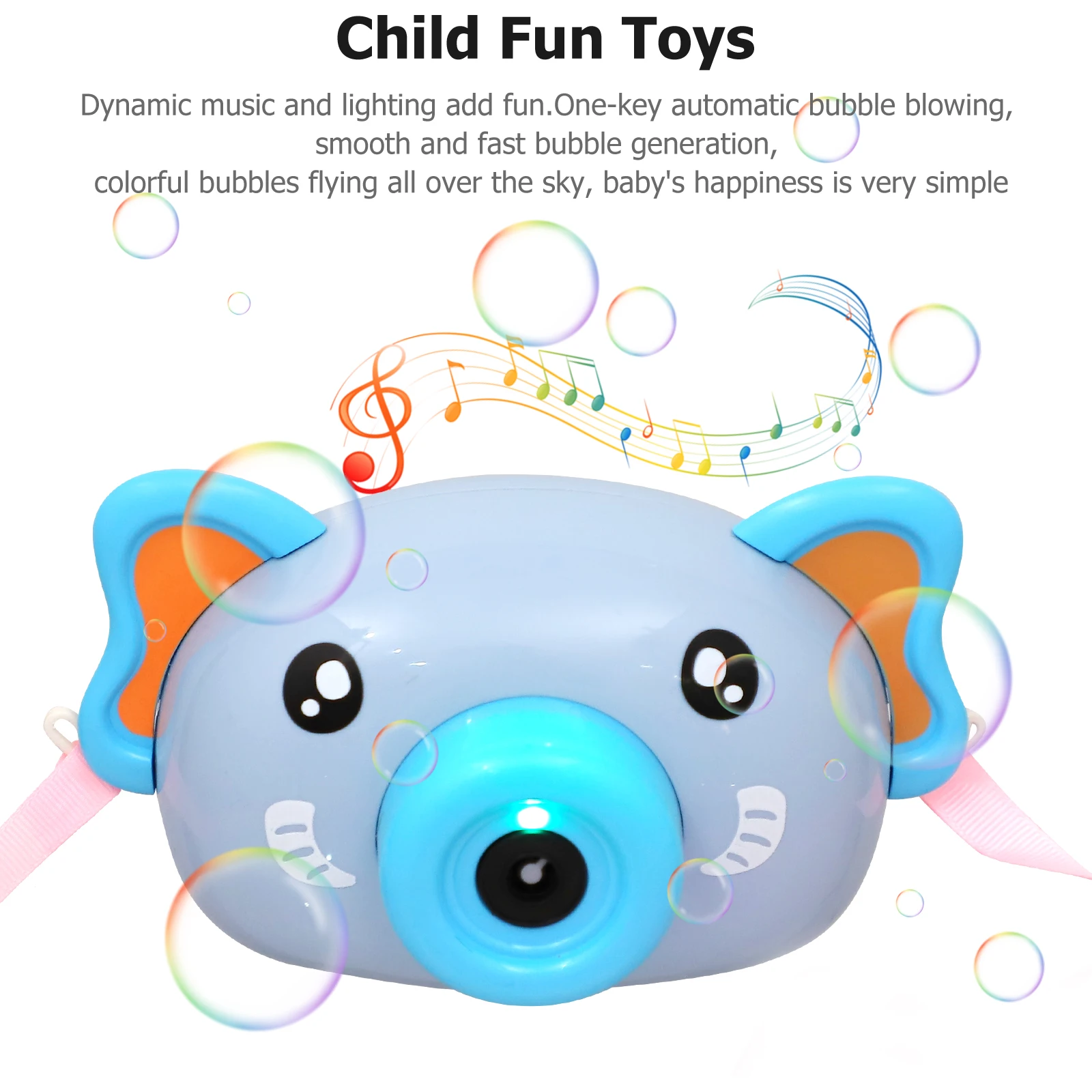 Fabricant de bulles électrique en boîte, bulles robustes et résistantes à l'usure avec lumières, musique, Machine de jeu amusante pour enfants, jouets pour enfants