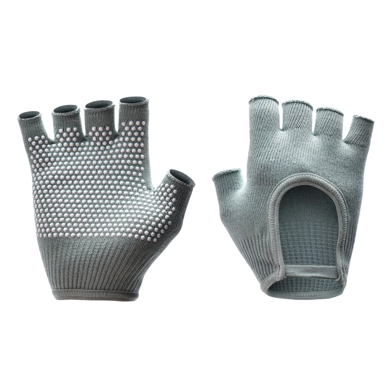 Dames Antislip Yoga Handschoenen Katoen Fitness Halve Vinger Handschoenen Ademend Outdoor Fietsen Pilates Sport Vissen Handschoenen