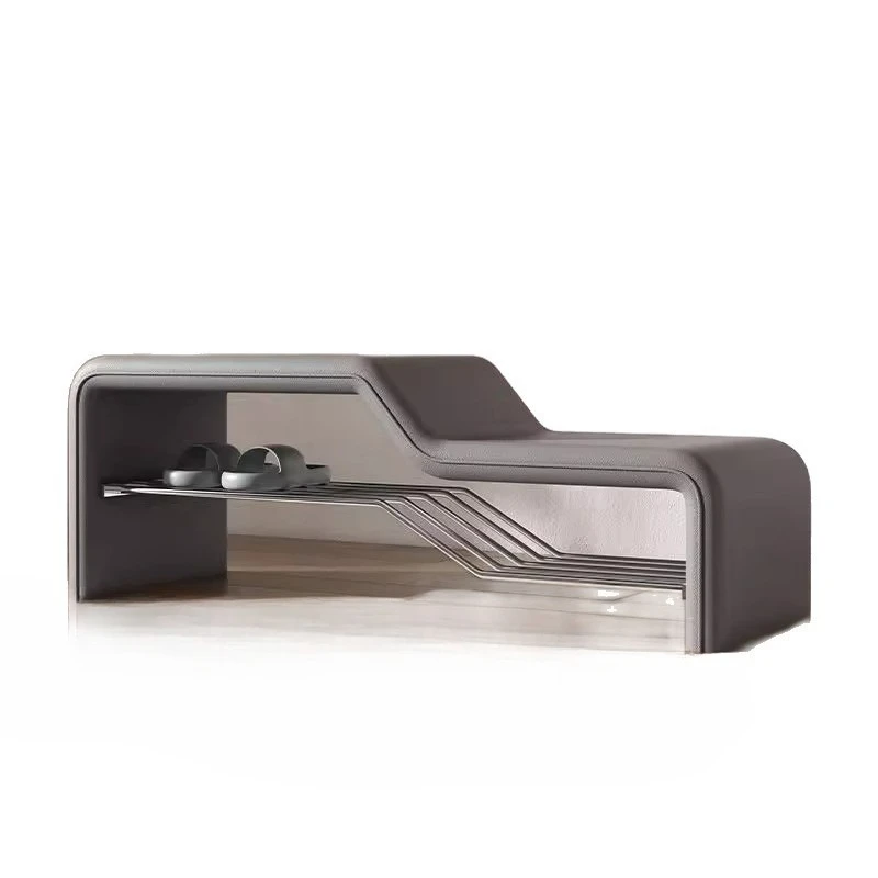 

Small apartment can sit on long shoe rack stool, enter the door and wear shoe stool