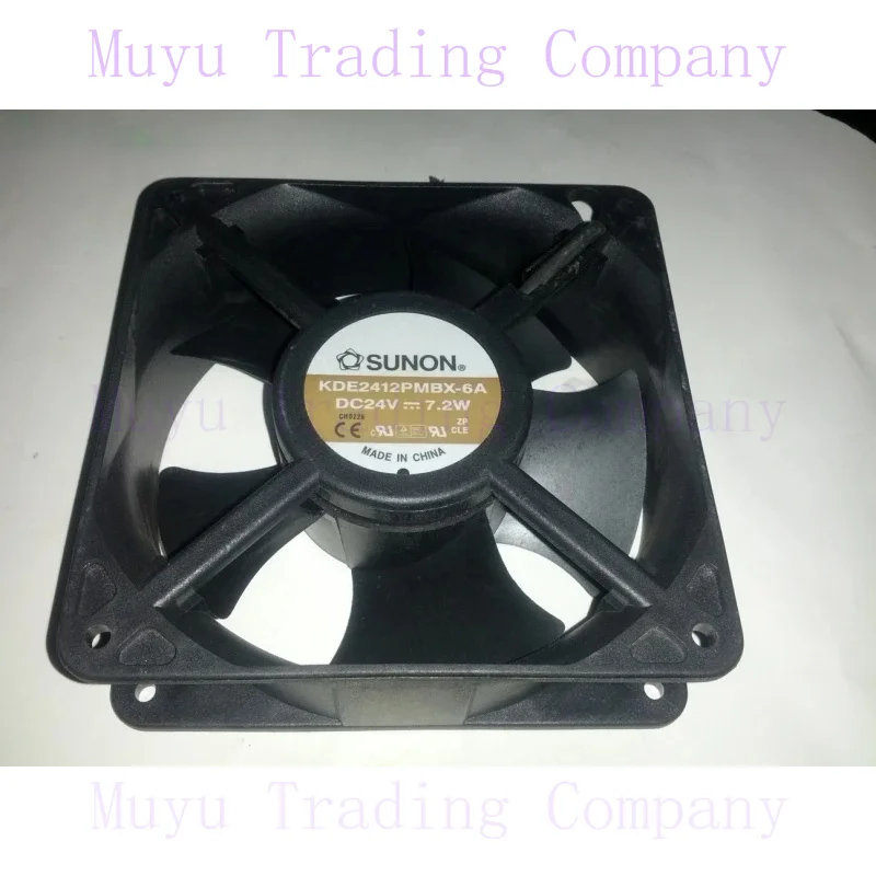 For Sunon KDE2412PMBX-6A  DC24V 7.2W Server Square Fan 2-wire 120x120x38mm