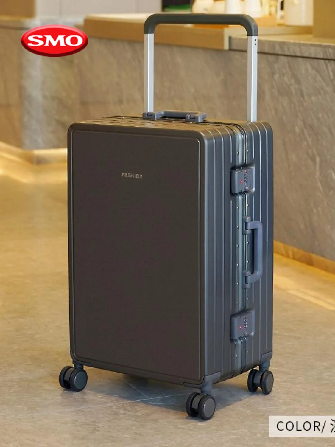 

Большой дорожный чемодан Capaci с алюминиевой рамой, широкий тяговый стержень M Fem, 20-дюймовый багажный коврик Che-In, роскошный Sle