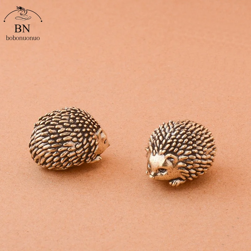 النحاس القنفذ الحلي الصغيرة الصلبة النحاس العتيقة الحيوان النحت الحرف مكتب طاولة شاي الديكور ديكور المنزل لغرفة المعيشة