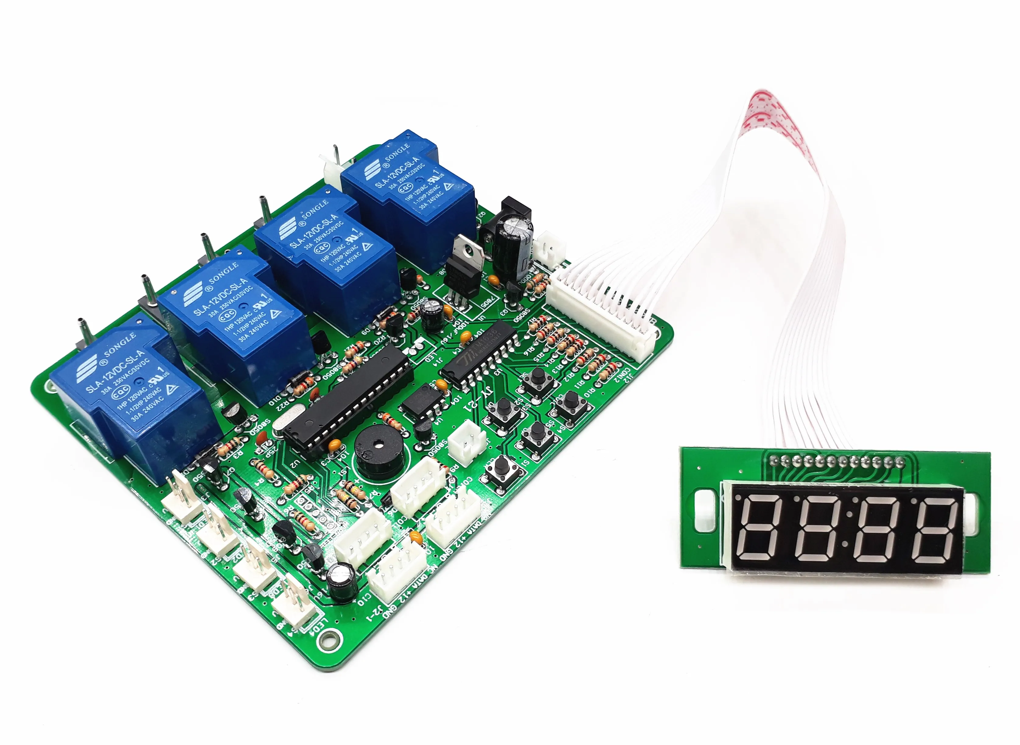 4-Position coin-operated multi-channel timer board with buttons