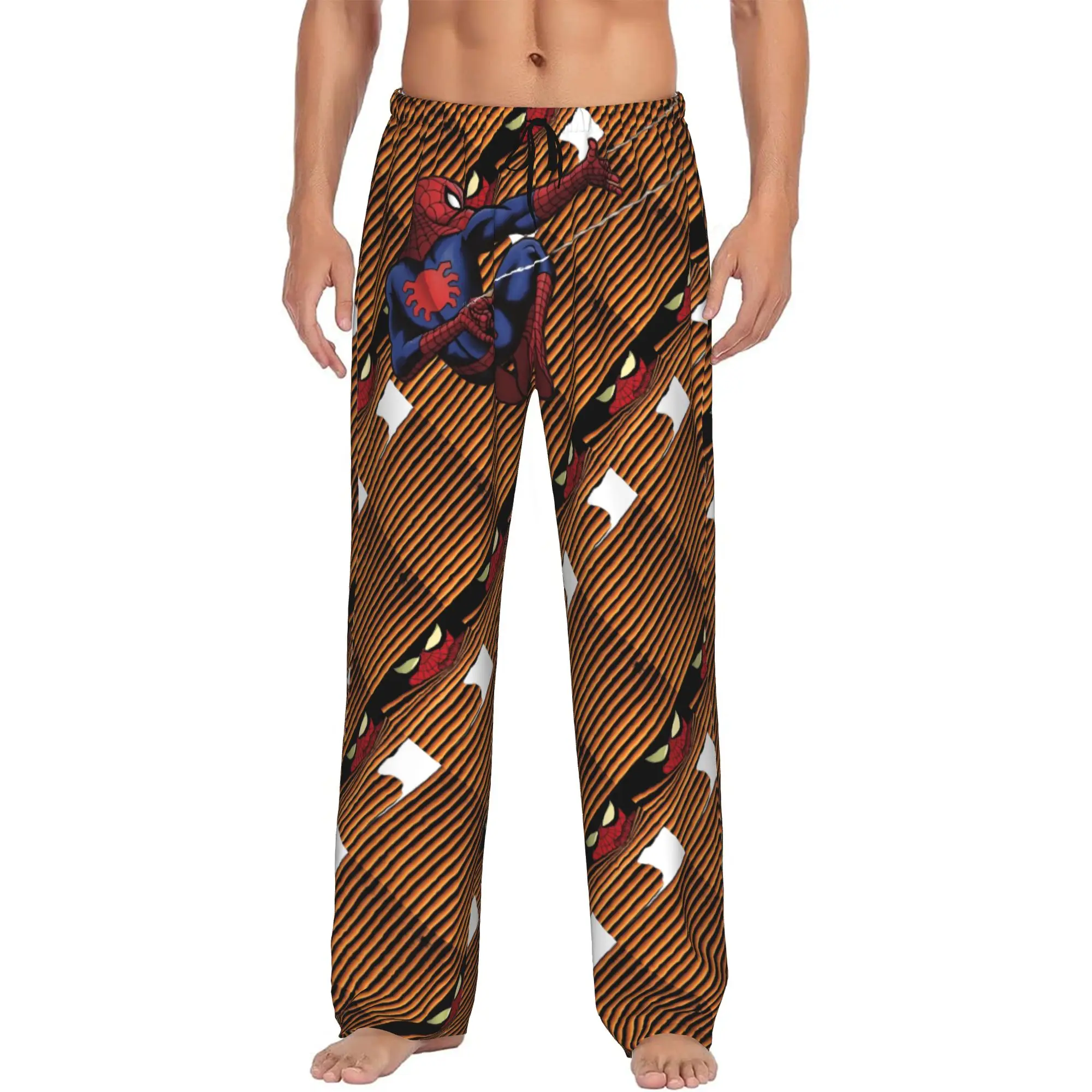 

Custom Print S-Spider Man Pajama Pants Men's Sleep Sleepwear Bottoms with Pockets