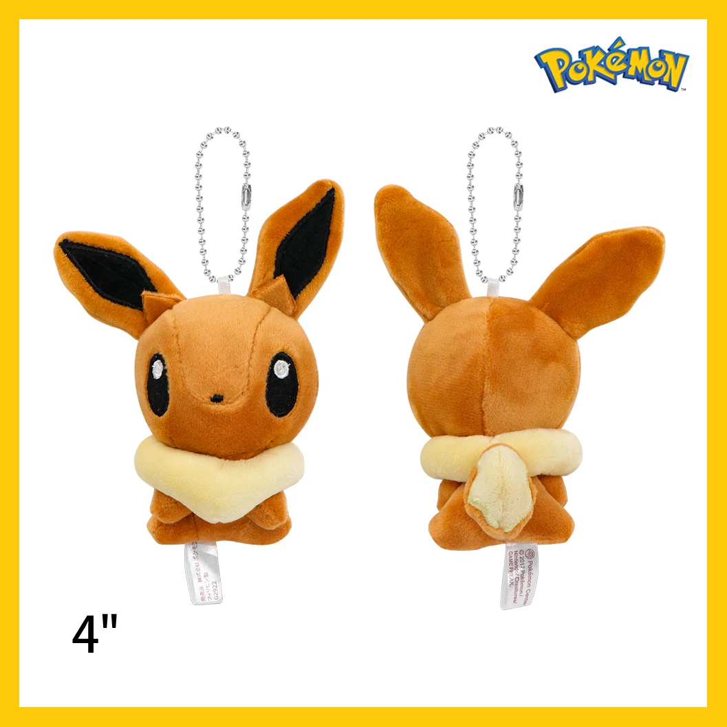 Mimikyu Eevee Plüsch-Schlüsselanhänger: Pocket Monster Cos Eeveelution Snorlax Puppe Anime-Anhänger für Fans, Sammlerstück, Sylveon Geschenk, Deko