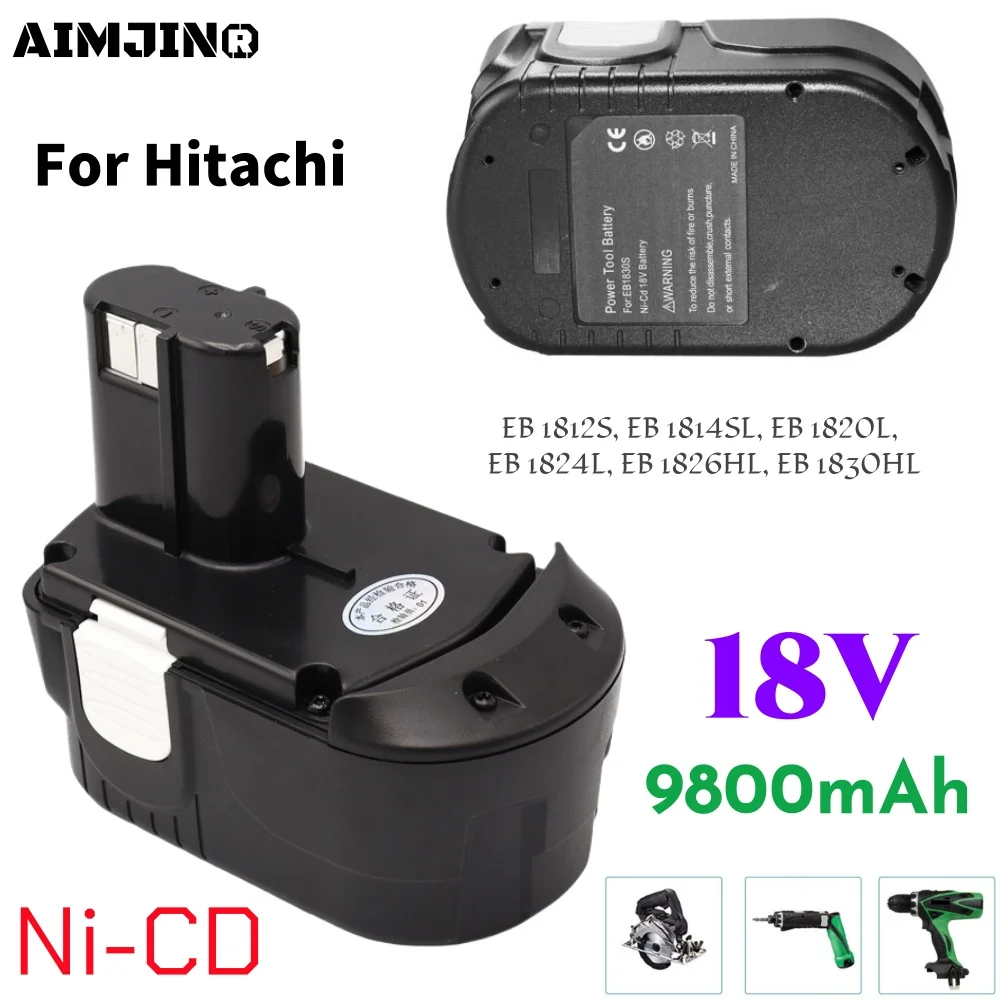 

Hitachi 18 В 9,8 Ач BCL1815 BCL1830 BCL1840 Сменный аккумулятор для сверла