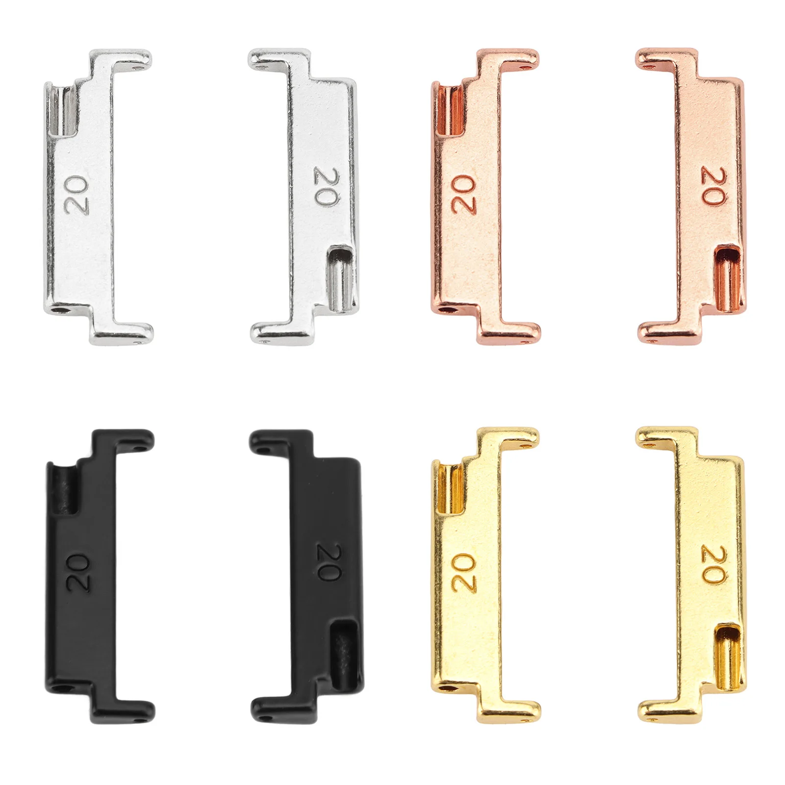 Metal Watch Band Adapter 22mm 1 Pair Metal Watch Band Adapter 20 To 22mm Watch Strap Connection Adapter with Spring