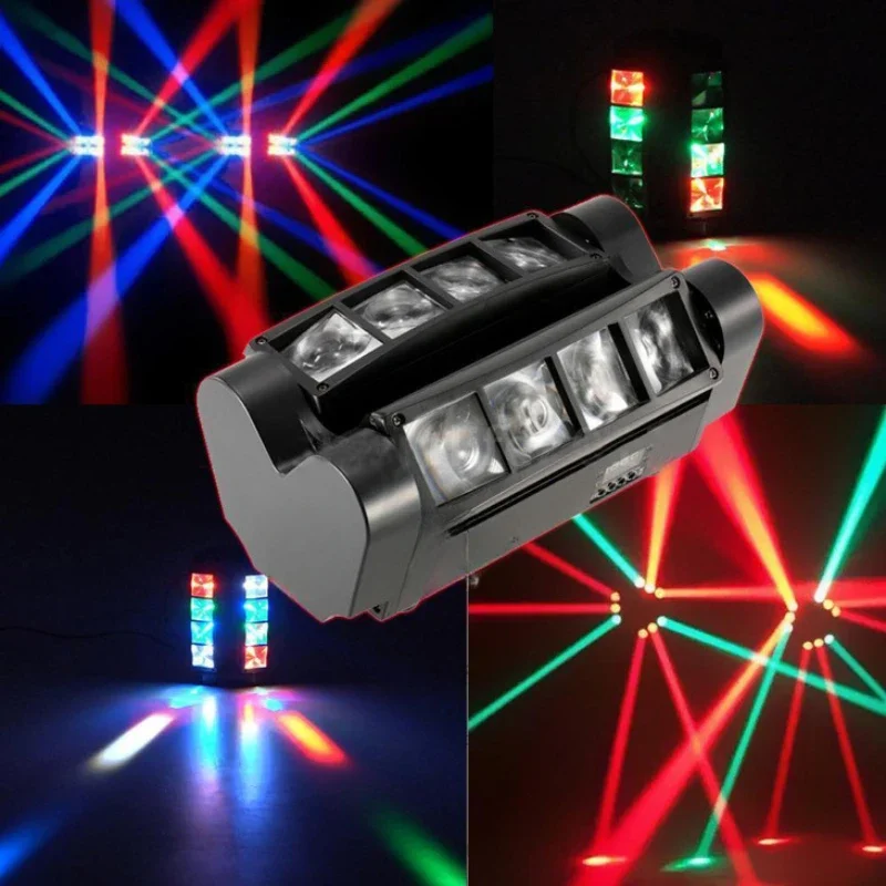 Stage Lighting Effect Eight LED Lights Mini Light RGB Voice Controll Lamp KTV Disco DJ Light Beam Party Club Lasershow Lamps