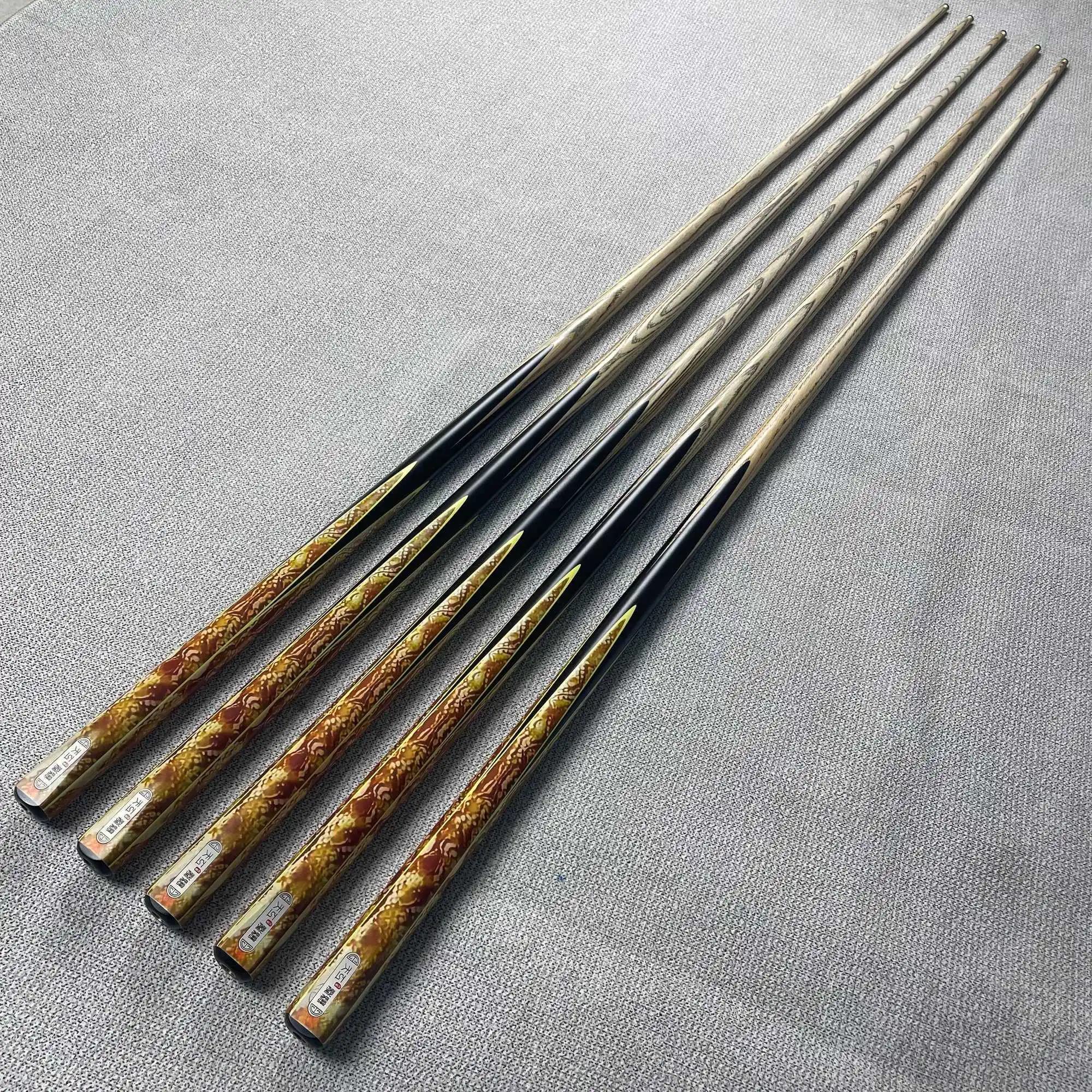 Tiangong Longxiang Series 04 Pool Cue, Solid Ash Wood with NFC Nameplate, Machine-engraved Sword Pattern, Small Head