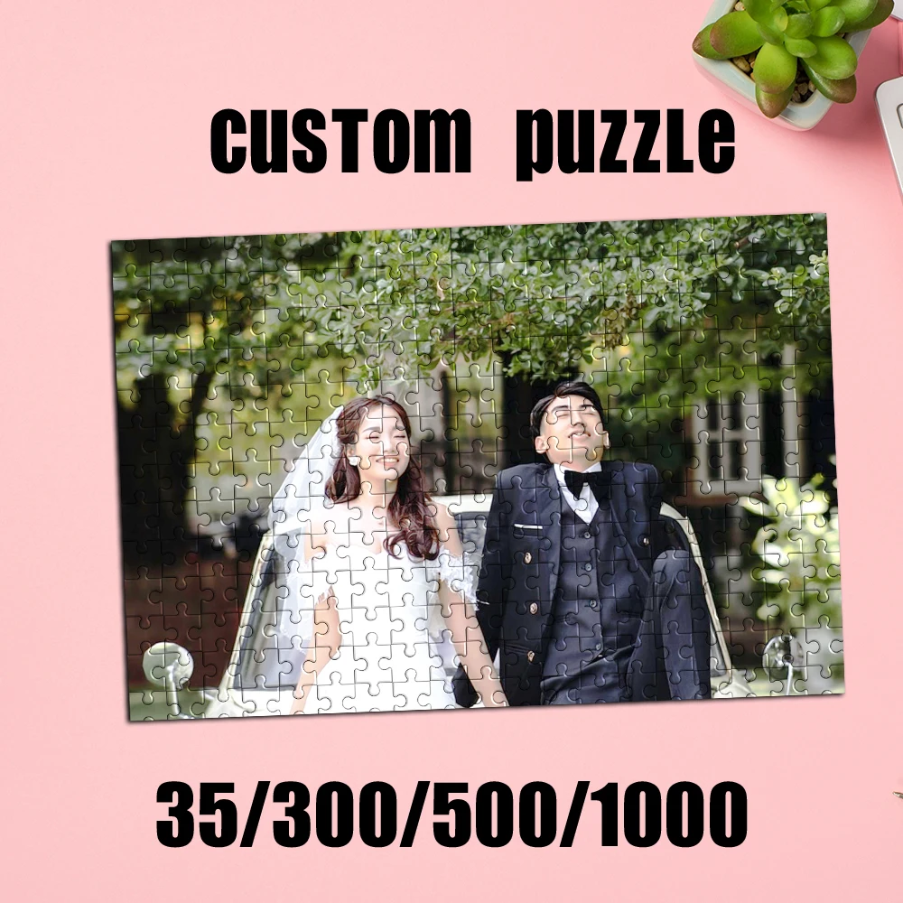 Personalized Custom Photo Puzzle Customize Romantic Outdoor Couple DIY Toy Decoration  Collectiable Gift Present Christmas
