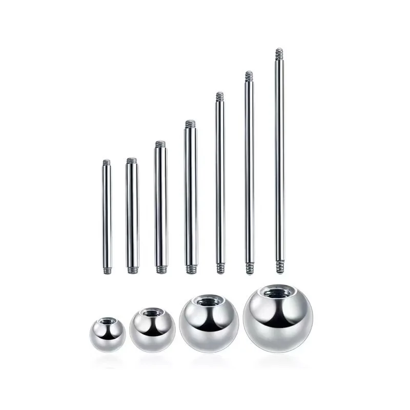 Titanium Alloy External Teeth Tongue Nail Tongue Ring Nipple Ring Steel Ball Body Perforation Jewelry Men And Women