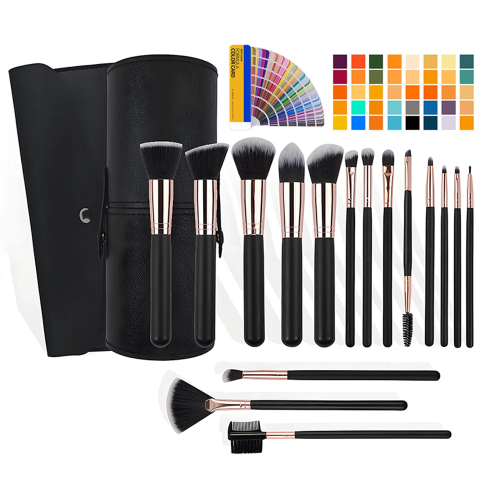 16Pcs 16Pcs Professional Wood Handle Makeup Brush Set Fiber Bristle Full Kit For Blush Foundation Powder Eye Shadow Makeup Artist Gift - Aliexpress Deal