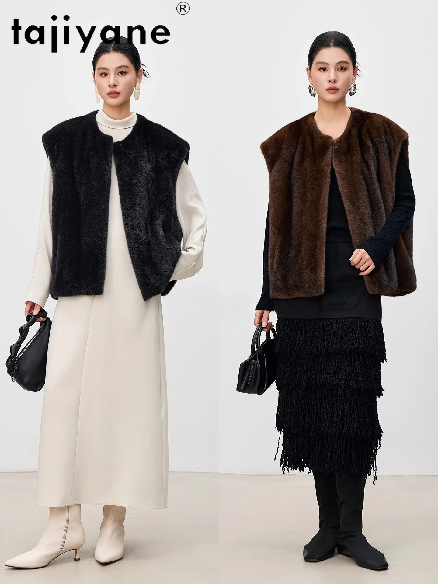 TAJIYANE 100% gilet de fourrure de vison naturel femme luxe sans manches réel manteaux de fourrure de haute qualité hiver femmes vêtements 2025 шуба ж Döncud