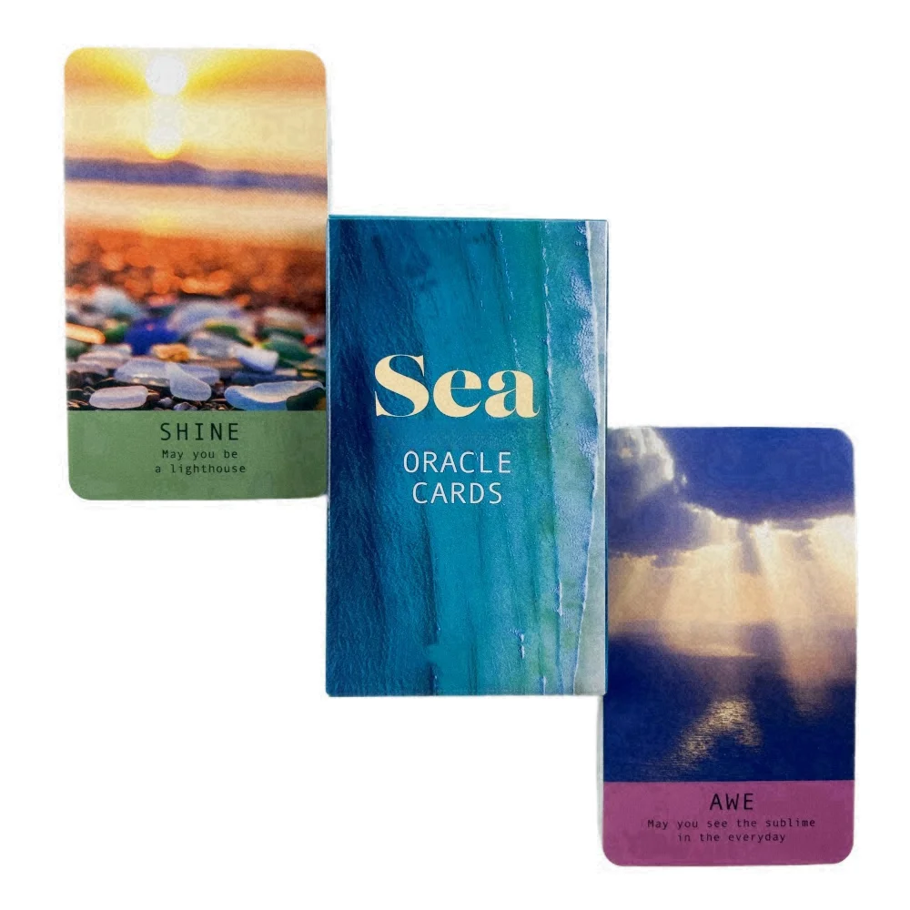 Sea Soul Oracle Cards A 48 English Visions Divination Edition Deck Borad Games Lenoramnd Tarot  For Party Playing