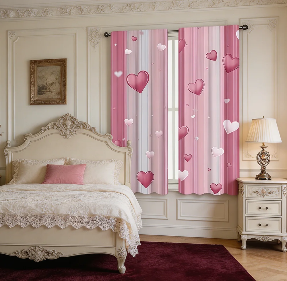 2PCS Digital Printed Curtains, - Home Decor Window Blinds 评论和价格