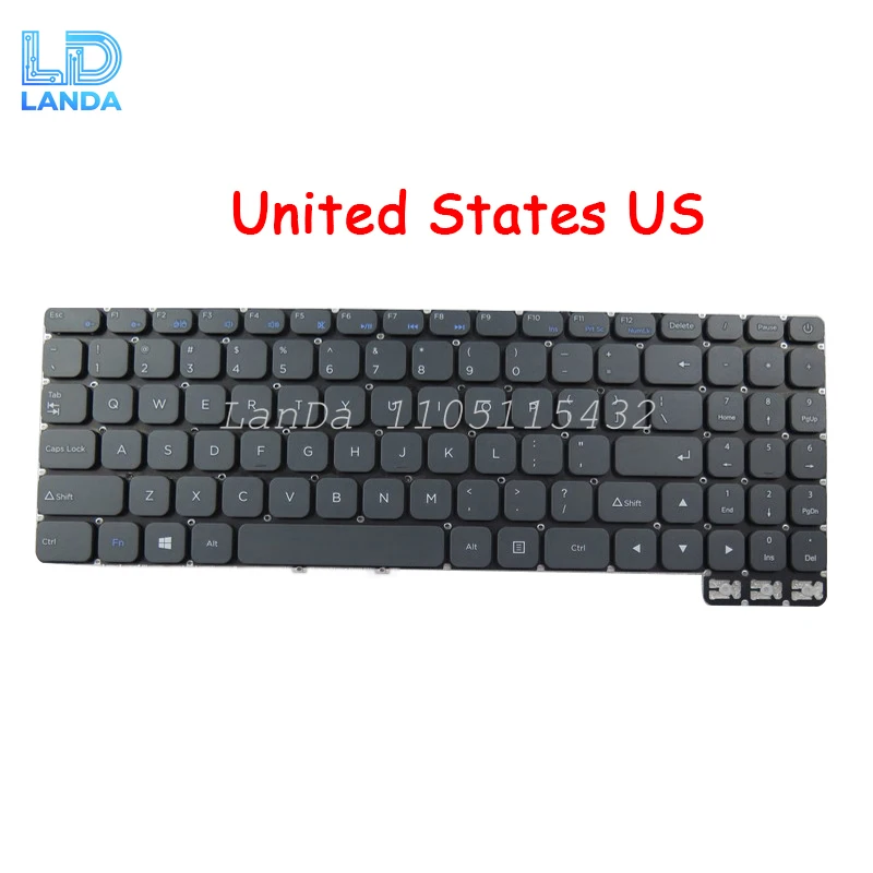 

Клавиатура для ноутбука YXT-91-39 SCDY3402001 MB3402002 XK-HS420 15,6 Ультратонкая клавиатура для ноутбука Английский Американский Испанский SP Черный/Серый Новый