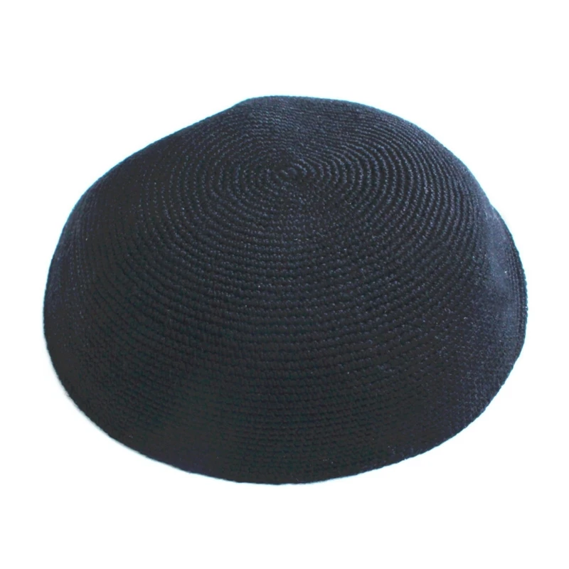 Israel Kippah Hat for Men Fashion Knitted Kippah Hat Round Yarmulke Hat Breathable Jewish Hat Israels Hat Headpiece