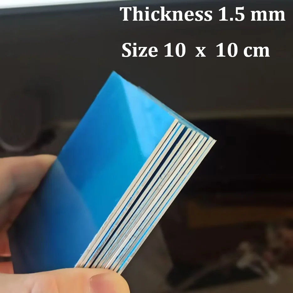 

5PCS Size 10 x 10cm Square Silver Aluminum Blank Business Cards Thickness 1.5mm Metal Board Plate For Laser Engraving