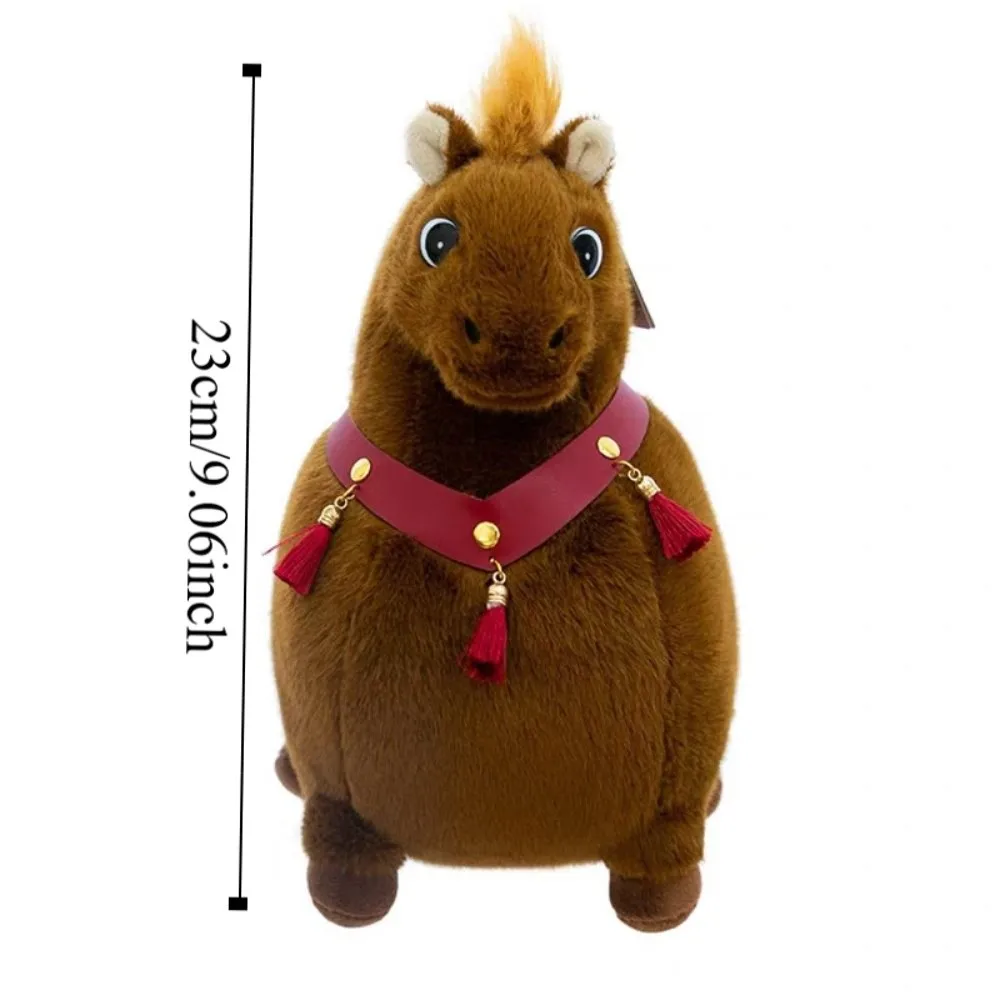 Cavallo paffuto Cavallo mascotte animale di peluche PP cotone soffice peluche cavallo bambola di peluche collezione di cartoni animati peluche cavallo grasso