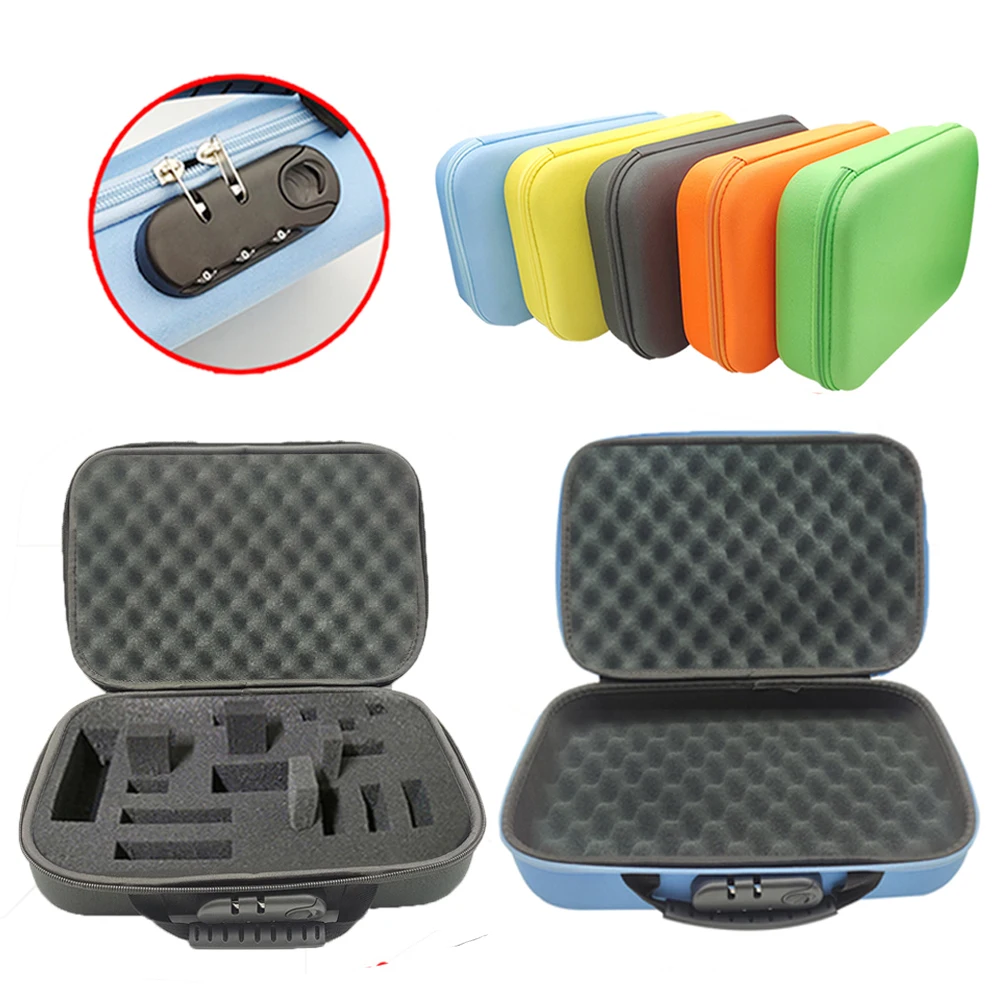 Hard Storage Box With Combination Lock EVA Tool Storage Bag Protective Safety Sponge Shockproof Watch Case Organizer