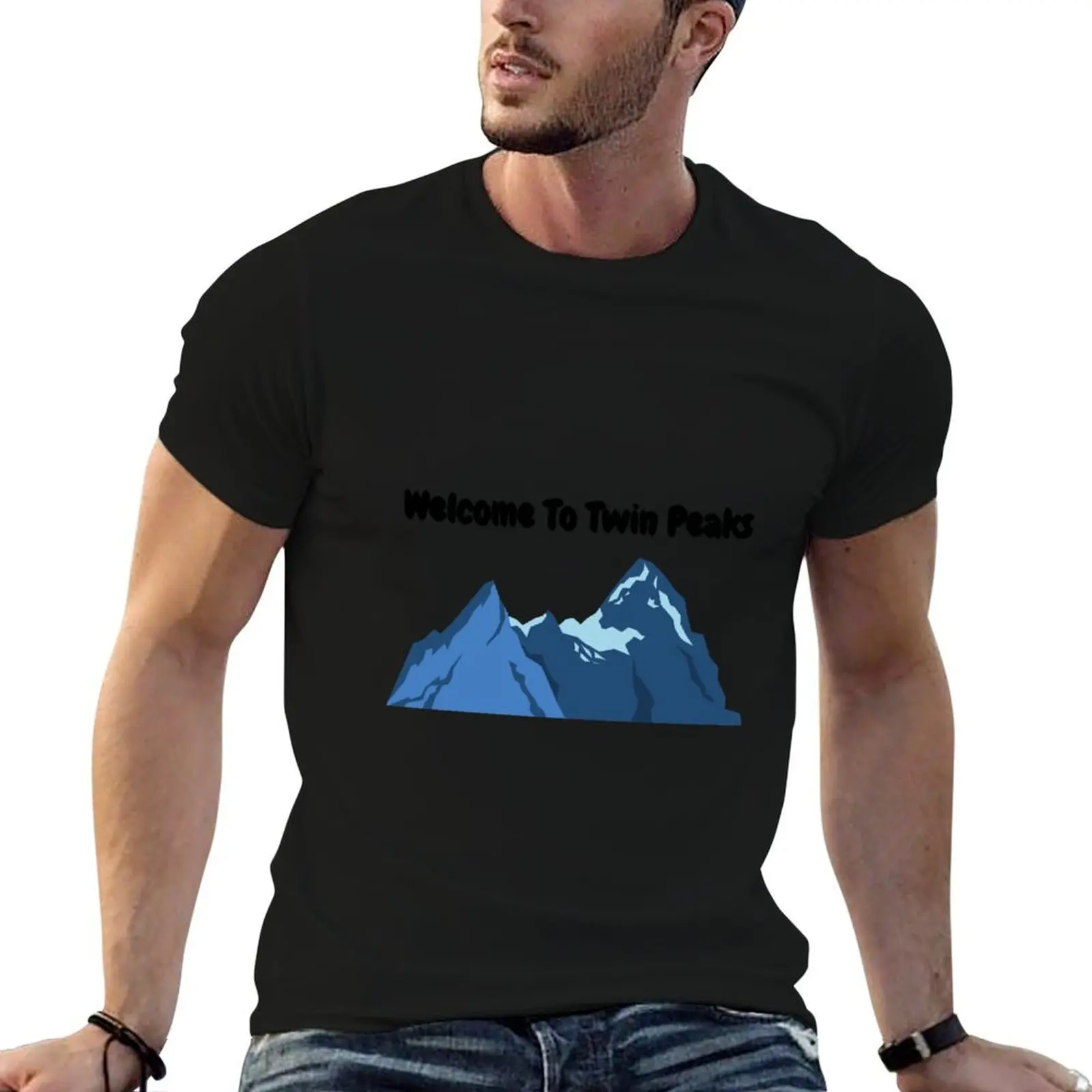 Welcome To Twin Peaks T-Shirt Regular Fit Plain Tee Shirt
