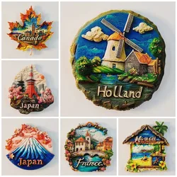 Canada Souvenirs Netherlands Fridge Magnets Hongkong Yunnan Japan Hawaii Refrigerator Stickers Home Decor Wedding Gifts