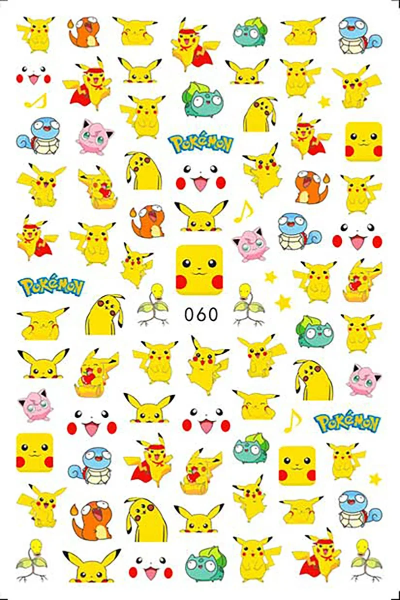 1PCS 2D Miniso Anime Pokémon Nagel Aufkleber Cartoon Simpsons Aufkleber Nagel Liefert Nagel Aufkleber Lion King Mary Katze Nagel Dekoration