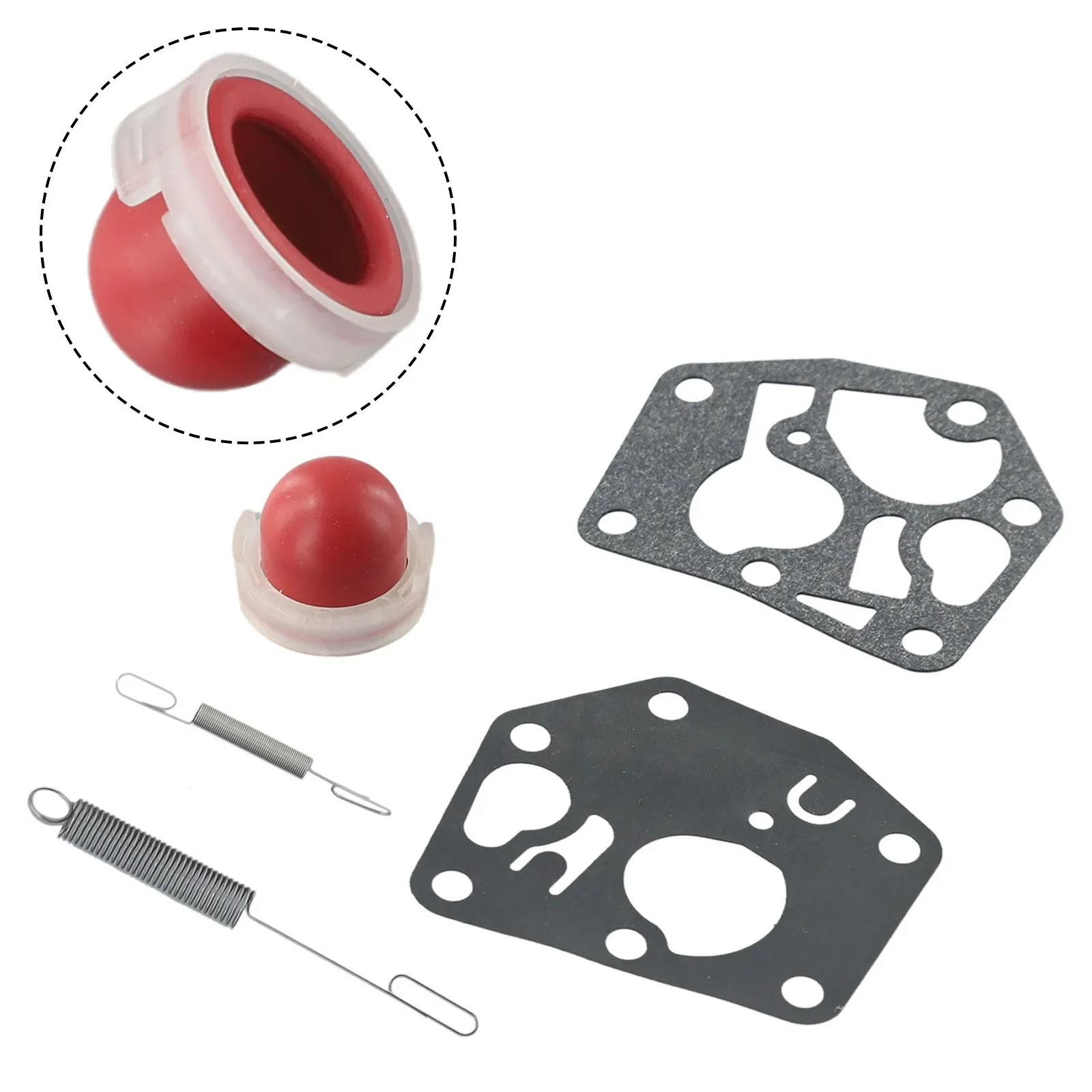 Spring + Gasket + Red Non-Porous Primer Bulb For 691859 692211 Lawn Mower Parts  Accessories Garden Power Tools