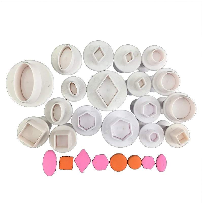 Geometry Cookie Cutter Plastic Biscuit Baking Fruit Knife Kitchen Cake Mold Tools Embossing Printing