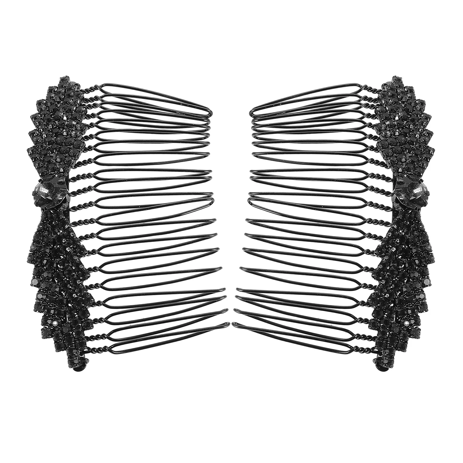 

2Pcs Sparkle Rhinestone Bridal Hair Comb Metal Wedding Hair Accessories for Bridesmaids Updos Wedding Bridal Headpieces