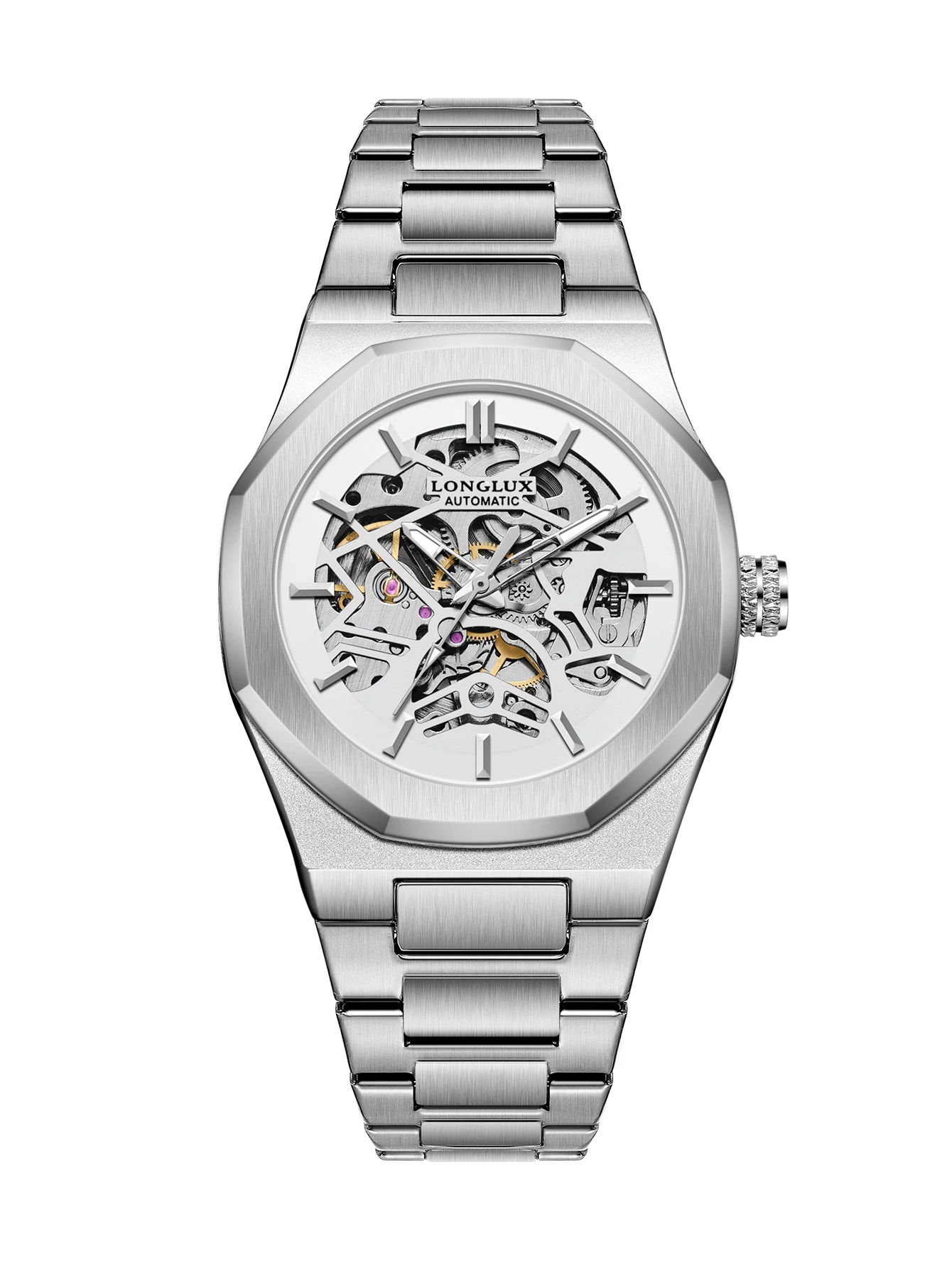 Men's Automatic Skeleton Watch with Waterproof Design