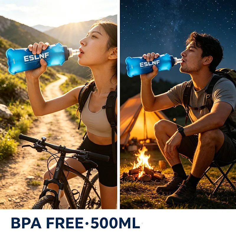 New Flask 500ml Running Soft Water Bottle Running Soft Flask Gourde Silicone Water Bottle Running Bottle YDSH02 - view 3