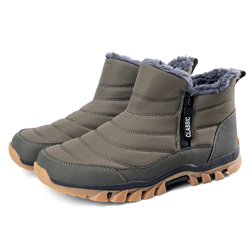 Hot Tt Velvet Outdoor-Stiefel für Herren und Damen, dickes Samtfutter + rutschfeste TPE-Außensohle, Schneestiefel, barfußwarme Herren- und Damenschuhe aus Baumwolle