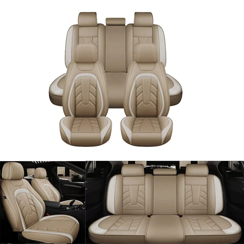 

Car Seat Covers for Toyota 5-seater full set Protector Cover of NAPA PU Leather Car Seat Cushions Car Seat Accessories