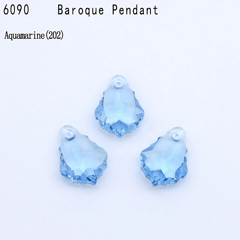 Original Crystals from Austria 6090 Baroque Pendant Rhinestone Beads for Necklace Earrings Brooch DIY Jewelry Making Accessories