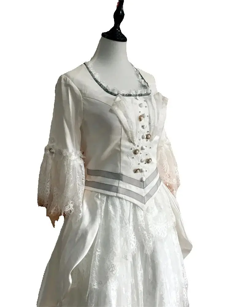 

Musical The Phantom of the Opera Christine Daae Cosplay Costume Women White Victorian Dress Stage Performance Outfit