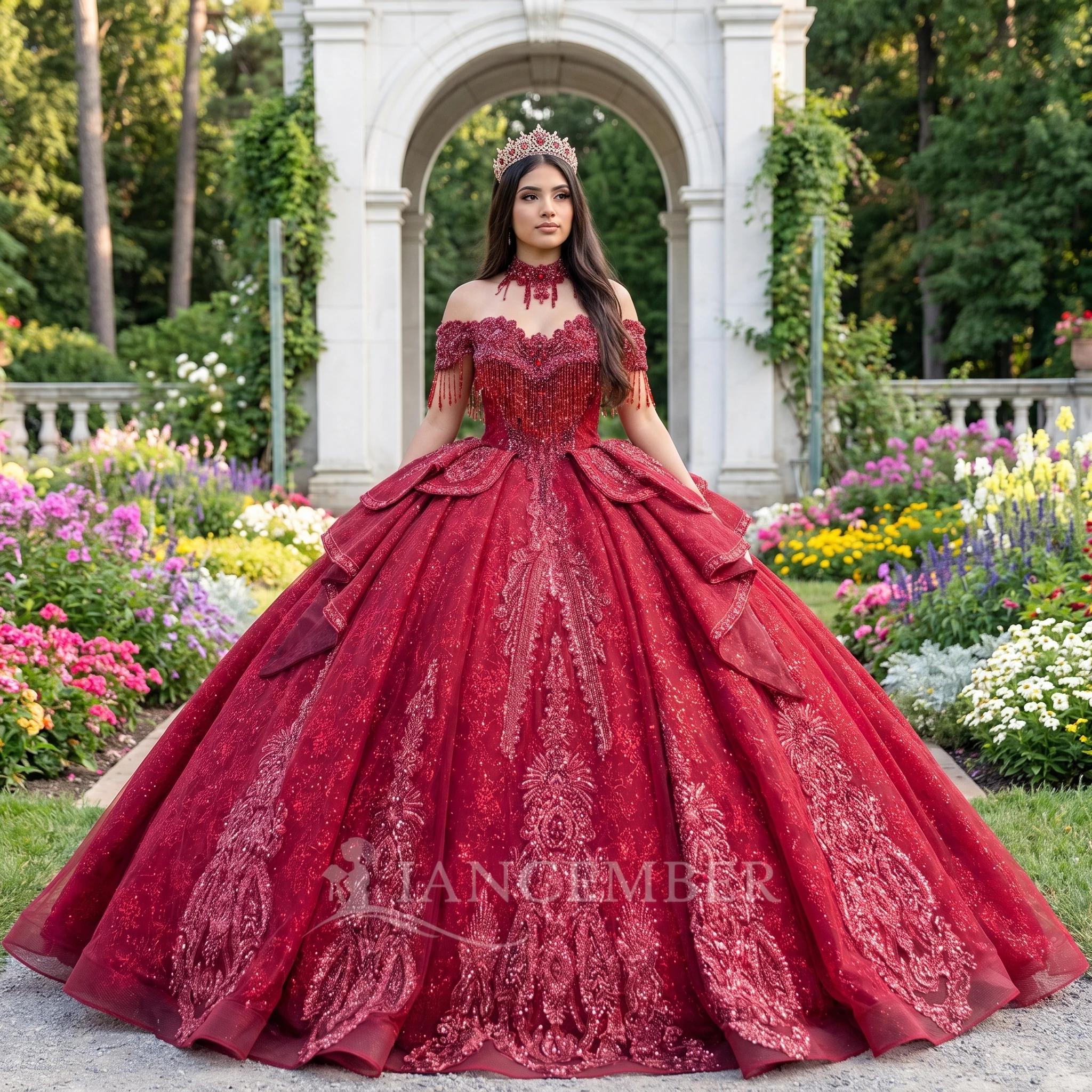Customized Sweetheart Off Shoulder Short Sleeve Ball Dress Wedding Dress Elegant Shining Ball Gown Bride Dress robe de mariée