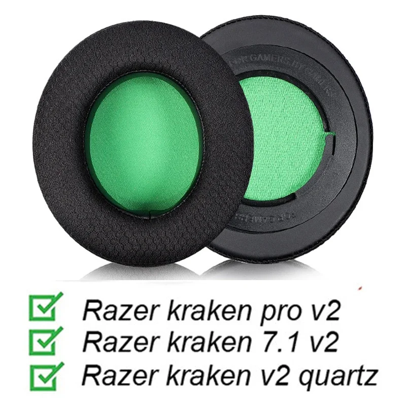 

Replacement Ear Pads For Razer Kraken Pro 7.1 V2 Gaming Headphone Ear Pads Soft Breathable Mesh Memory Sponge Foam Earmuffs