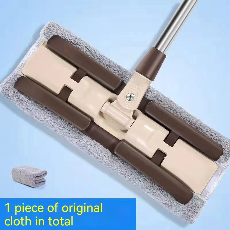 Flat Mop Floor Telescopic Mop 360 Degree Handle Mop for Home Kitchen Tiles Cleaning Spin Mop with Squeeze Cotton Head