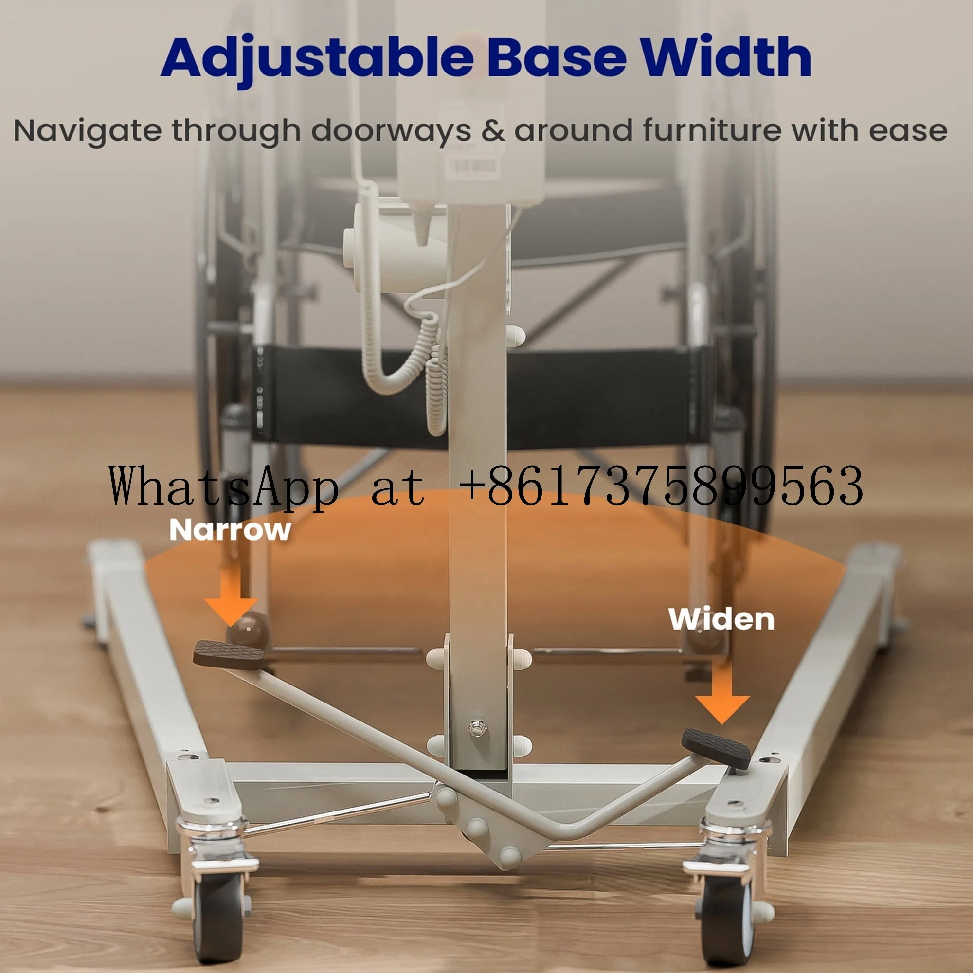 Upgraded Folding Detachable  Patient Hoist Heavy Medical Transfer Lift with Sling for Elderly Care