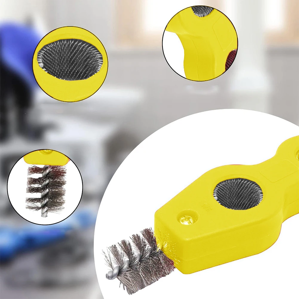 Copper Pipe Cleaner With 4in1 Battery Brush Dual Head For Drill 15+22mm Plumbing Cleaning Metal Tube Battery Brush Accessories