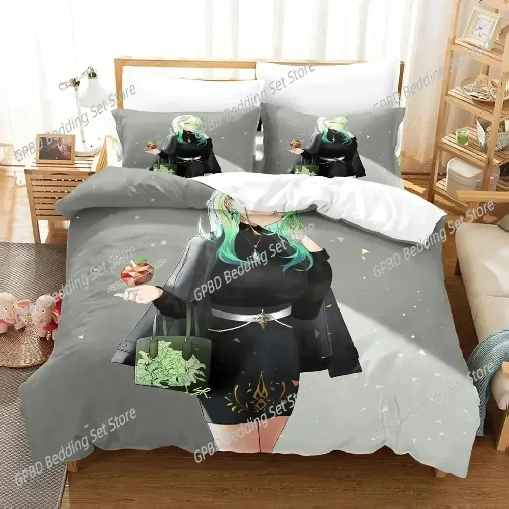 

3D Print Anime Ceres Fauna Ch. hololive-EN Comfortable Duvet Quilt Cover Pillowcase Bedding Set Bedroom Decoration Home Textile