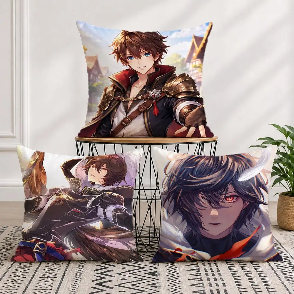game Granblue Fantasy Cushion Cover Pillow Cover Nordic Minimalist Throw DoubleSided Print Cushion Case for Sofa Bedroom Decor