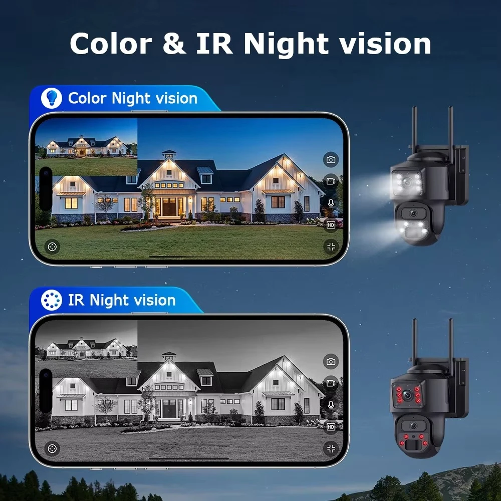 6MP ShooCam Camera Outdoor 4G PTZ Two-way Audio Shoocam Full Color Solar Camera Outdoor Night Vision Solar Powered Cctv Camera