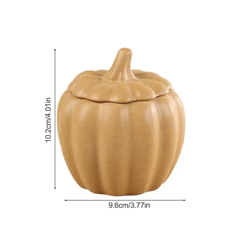 Pumpkin Candy Jar Ceramic Food Storage Pot 300ml Kitchen Canister Storage Jar Ceramic Tea Can For Tea Coffee Spices Nuts Candy