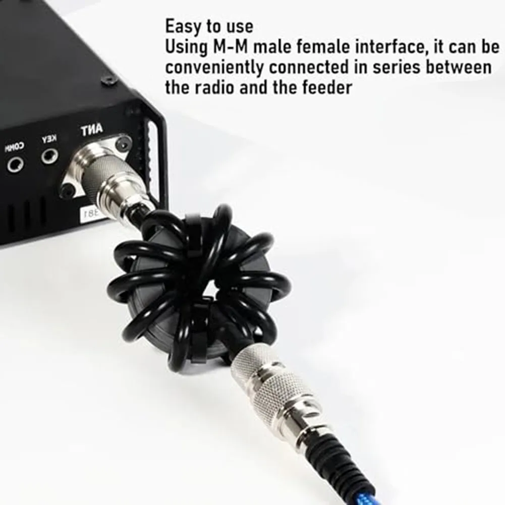 1pc HF Shortwave Choke Balun 1：1 Nickel Zinc Ferrite Core 1.8-50MHz High Power FT8 For 1.8-50MHz Shortwave Communications