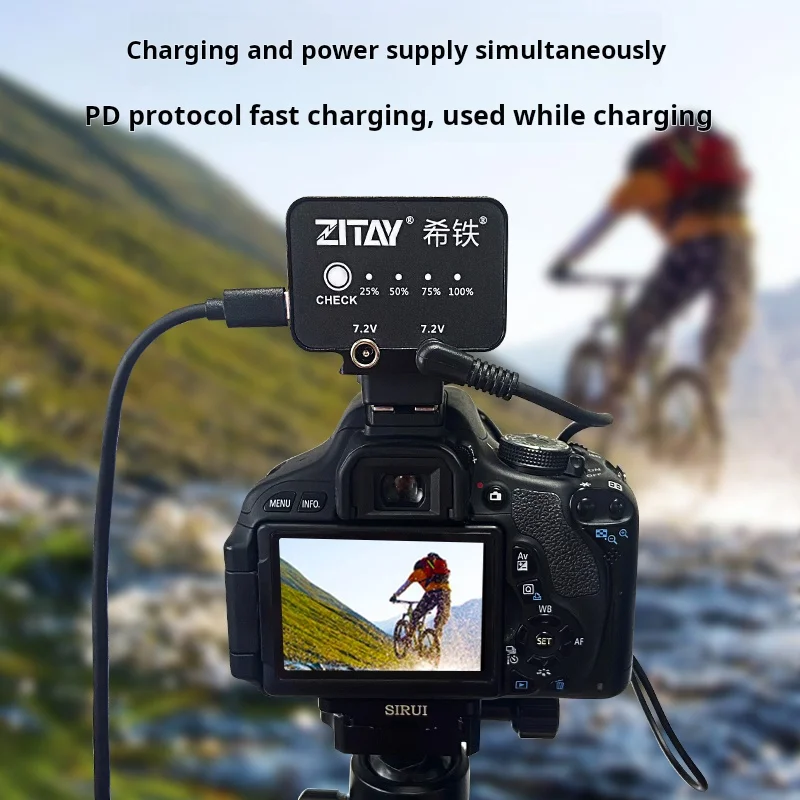 ZITAY 7,2 V/10,8 V/14,4 V batería externa única cámara transmisión en vivo fuente de alimentación móvil