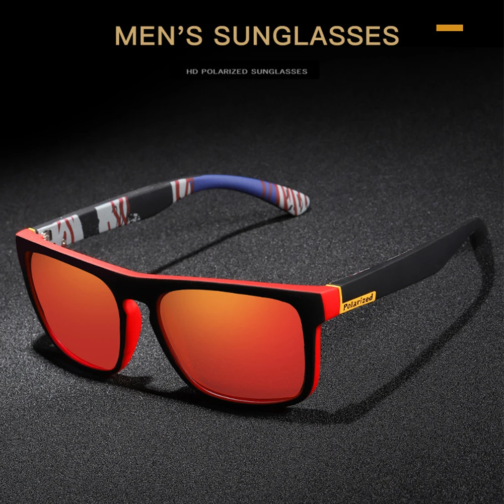 Men Large Polarizing Coated Outdoor Sports Cycling Fishing Sunglasses Decorative Pattern Women Big Motion Frame Sunglasses